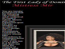 Tablet Screenshot of mistressmir.com